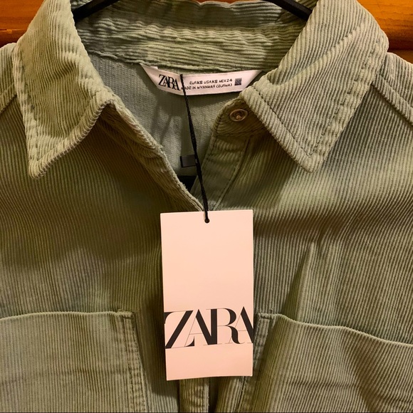 Zara Corduroy Button-Up NWT - Picture 5 of 6